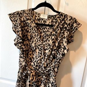 Leopard Print Midi Dress